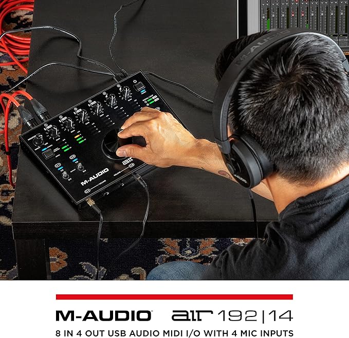 M-AUDIO AIR 192x14 USB-C Audio Interface for Studio Recording with 8 In and 4 Out, MIDI Connectivity, and Software from MPC Beats and Ableton Live Lite