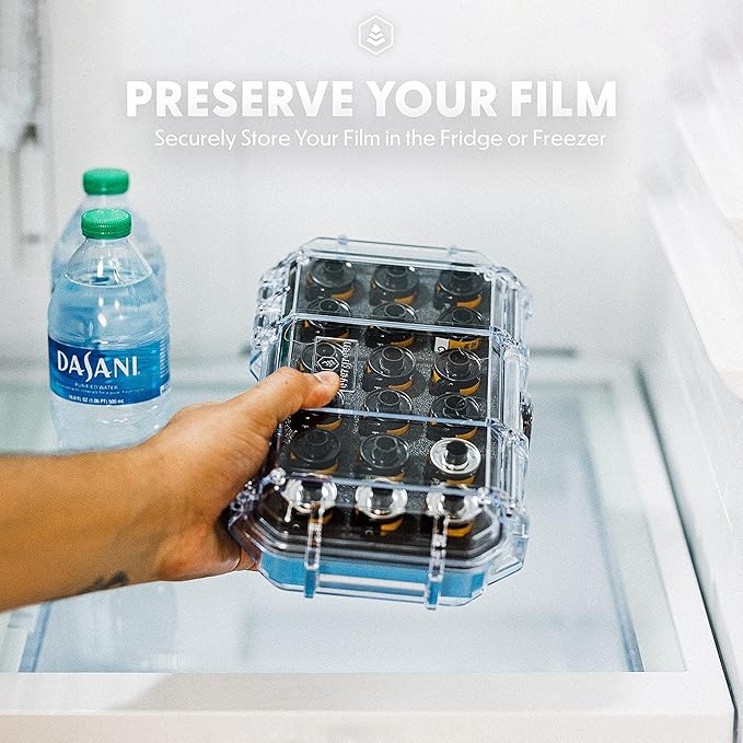 Evergreen 35mm Film Storage Case | Holds 18 Rolls | Preserve and Protect Your Film | Waterproof, Crushproof, & Freezer-Safe (Film Not Included) (Yellow)