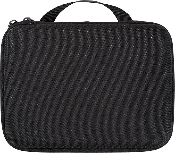 Amazon Basics Small Portable Protective Carrying Case for GoPro and Action Camera, Padded with Secure Handle, 9 x 7 x 2.5 inches, Black