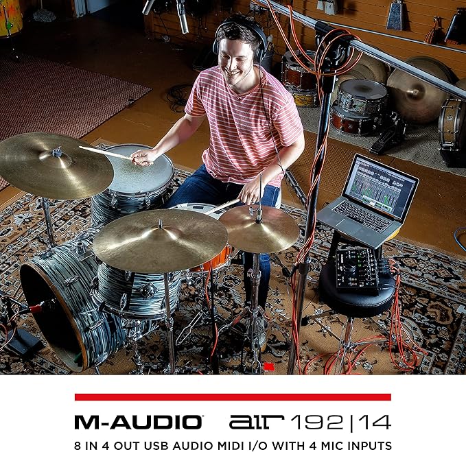 M-AUDIO AIR 192x14 USB-C Audio Interface for Studio Recording with 8 In and 4 Out, MIDI Connectivity, and Software from MPC Beats and Ableton Live Lite