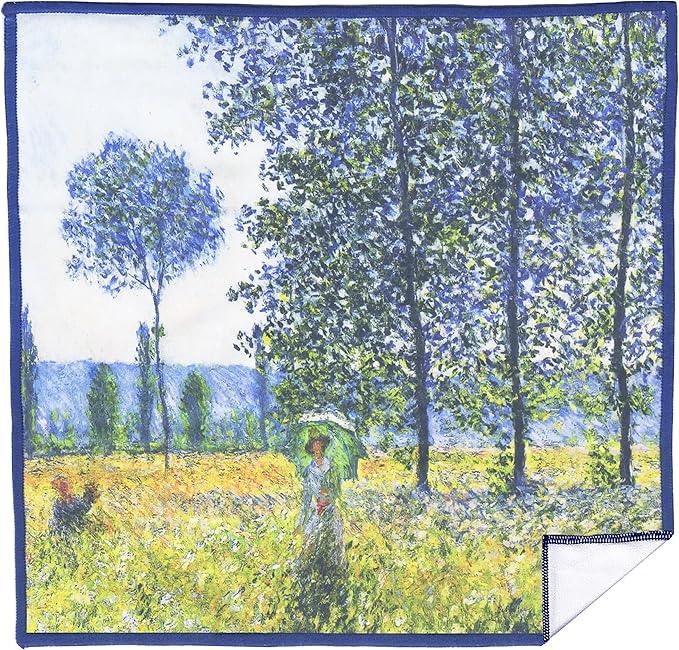 Large [2 Pack] Classic Art (Sunlight Effect Under The Poplars) - Ultra Premium Quality Microfiber Cleaning Cloths (Best for Camera Lens, Glasses, Screens, and All Lens.), Microfiber Cloth
