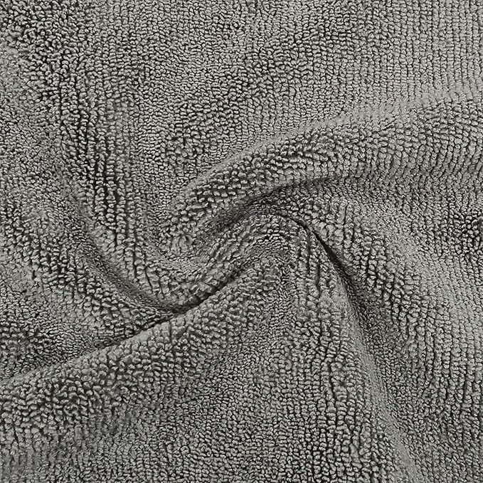 POLYTE Professional Microfiber Cleaning Cloth, 14 x 14 in, Blue, Camel, Gray (12 Pack)