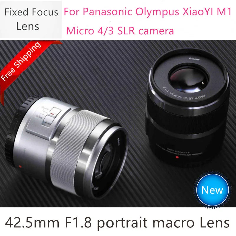 95%New 42.5mm F1.8 fixed lens For XiaoYI M1 for Panasonic GF6 GF7 GF8 GF9 GF10 GX85 G85 For Olympus E-PL9 E-M5 II E-M10 Mark II