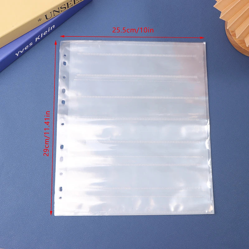 10pcs 35mm 120/135 Negatives Film Storage Pages Acid-free Bags Black&White Color Film Slide Preservers Pages Long-term Storage