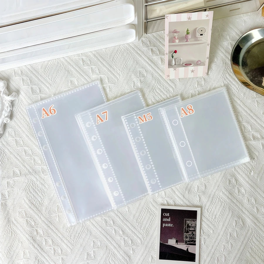 10/20/30/50 Pieces/Bag M5/A6/A7 Transparent Binder, Plastic Protective Cover, Portable Sticker Book, Binder, Photo Album Binder Refill, High-Quality Pp Material, Acid-Free, Pvc-Free, Safe Storage, High Transparency, Can Be Us