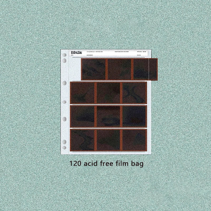 10pcs 35mm 120/135 Negatives Film Storage Pages Acid-free Bags Black&White Color Film Slide Preservers Pages Long-term Storage