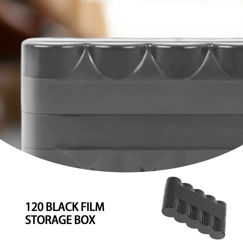 60mm Film Container Storage Box Hard Box Plastic Can Hold 5 Rolls of 120 Film Dustproof Darkroom Equipment Camera Accessories