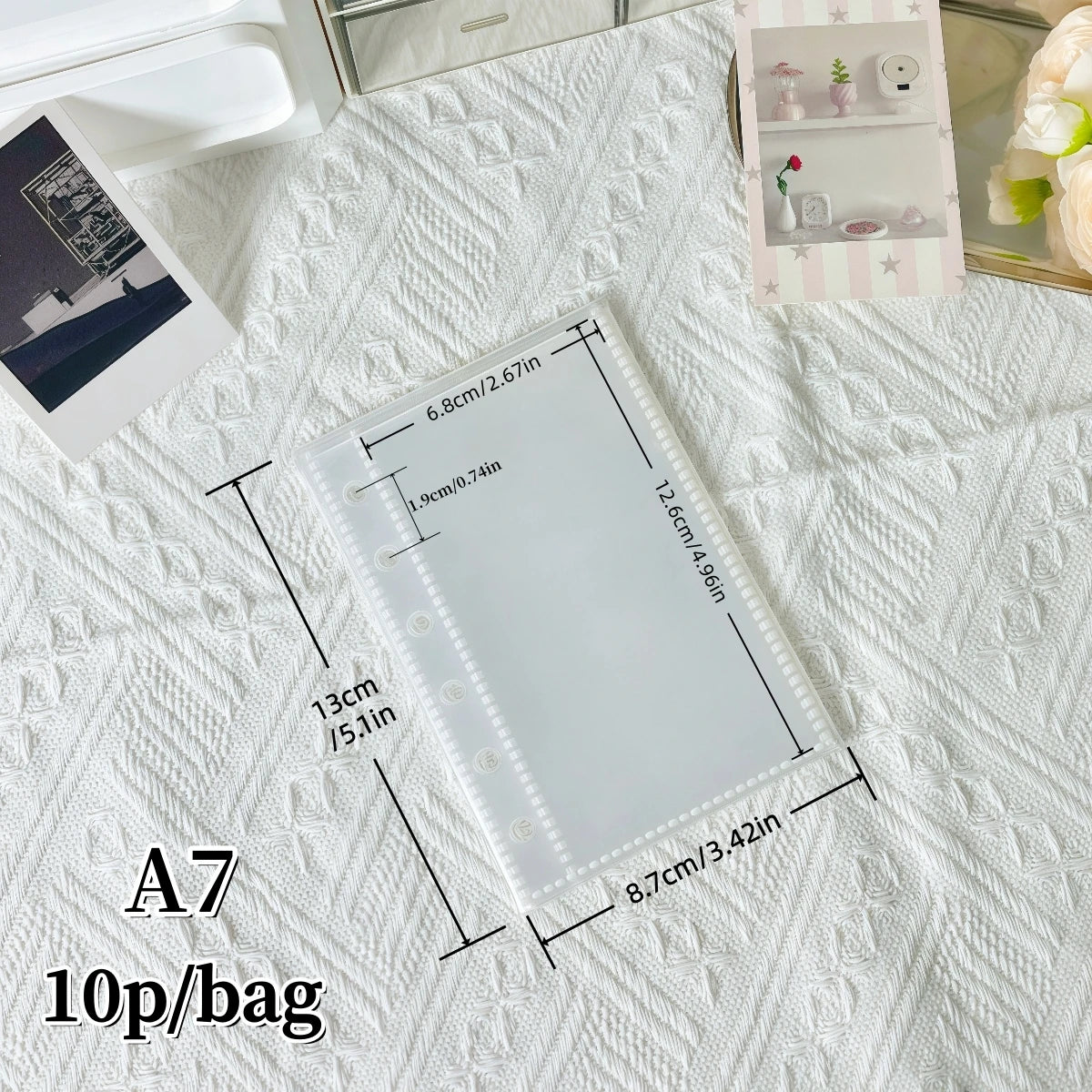 10/20/30/50 Pieces/Bag M5/A6/A7 Transparent Binder, Plastic Protective Cover, Portable Sticker Book, Binder, Photo Album Binder Refill, High-Quality Pp Material, Acid-Free, Pvc-Free, Safe Storage, High Transparency, Can Be Us