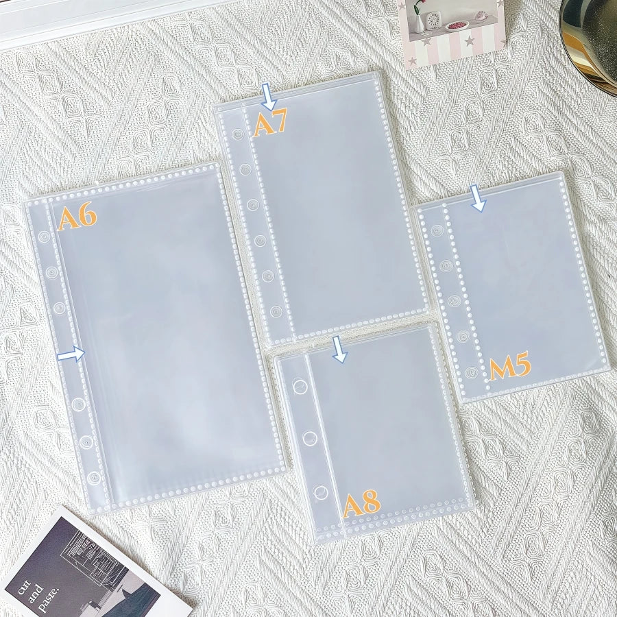 10/20/30/50 Pieces/Bag M5/A6/A7 Transparent Binder, Plastic Protective Cover, Portable Sticker Book, Binder, Photo Album Binder Refill, High-Quality Pp Material, Acid-Free, Pvc-Free, Safe Storage, High Transparency, Can Be Us