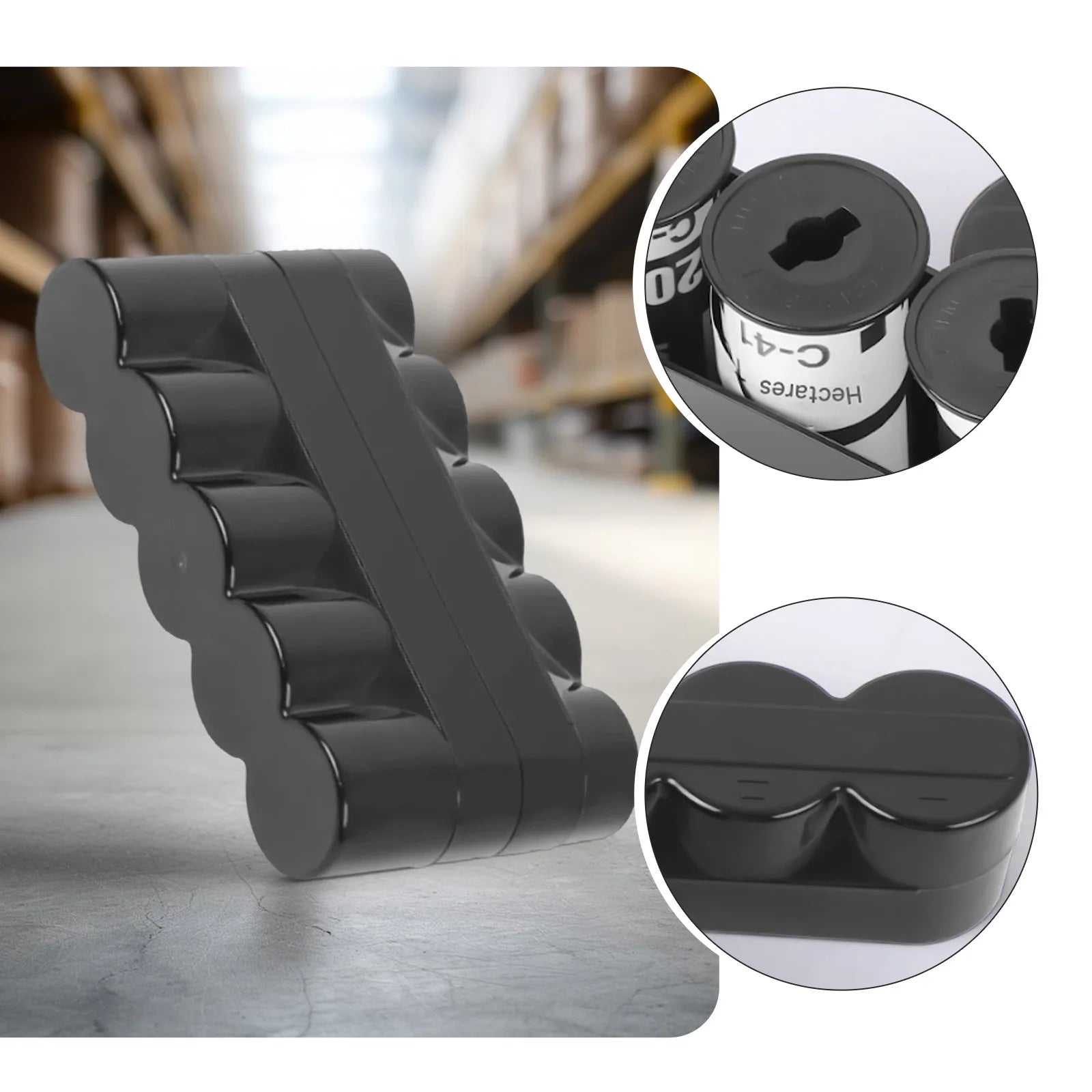 60mm Film Container Storage Box Hard Box Plastic Can Hold 5 Rolls of 120 Film Dustproof Darkroom Equipment Camera Accessories