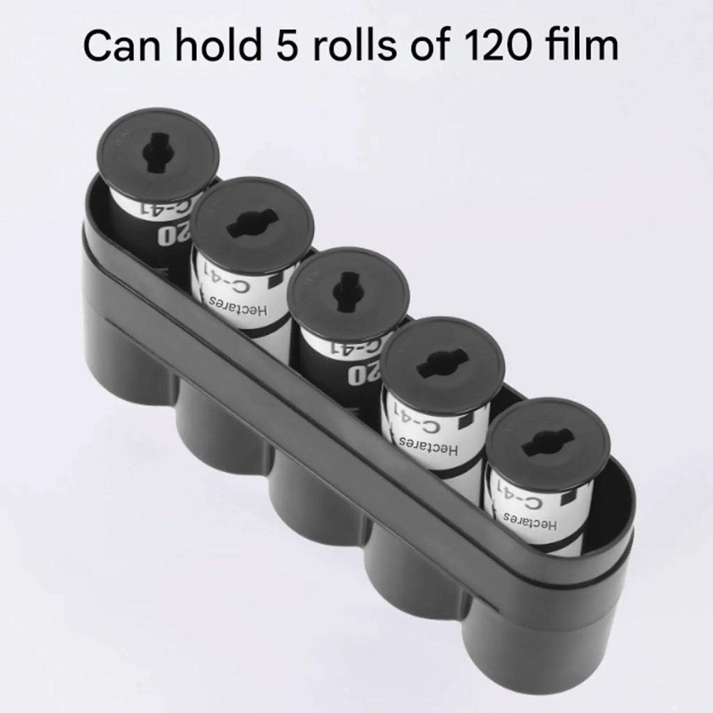 60mm Film Container Storage Box Hard Box Plastic Can Hold 5 Rolls of 120 Film Dustproof Darkroom Equipment Camera Accessories