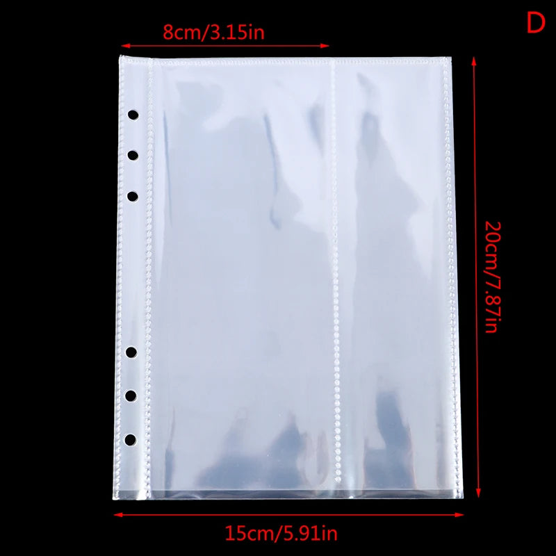 10Pcs A5 Photo Album Binder Sleeves 1P 2P 4P Photo Album Binder Refill Inner Cards Photocard Refill Bags Pocket Instax Name Card